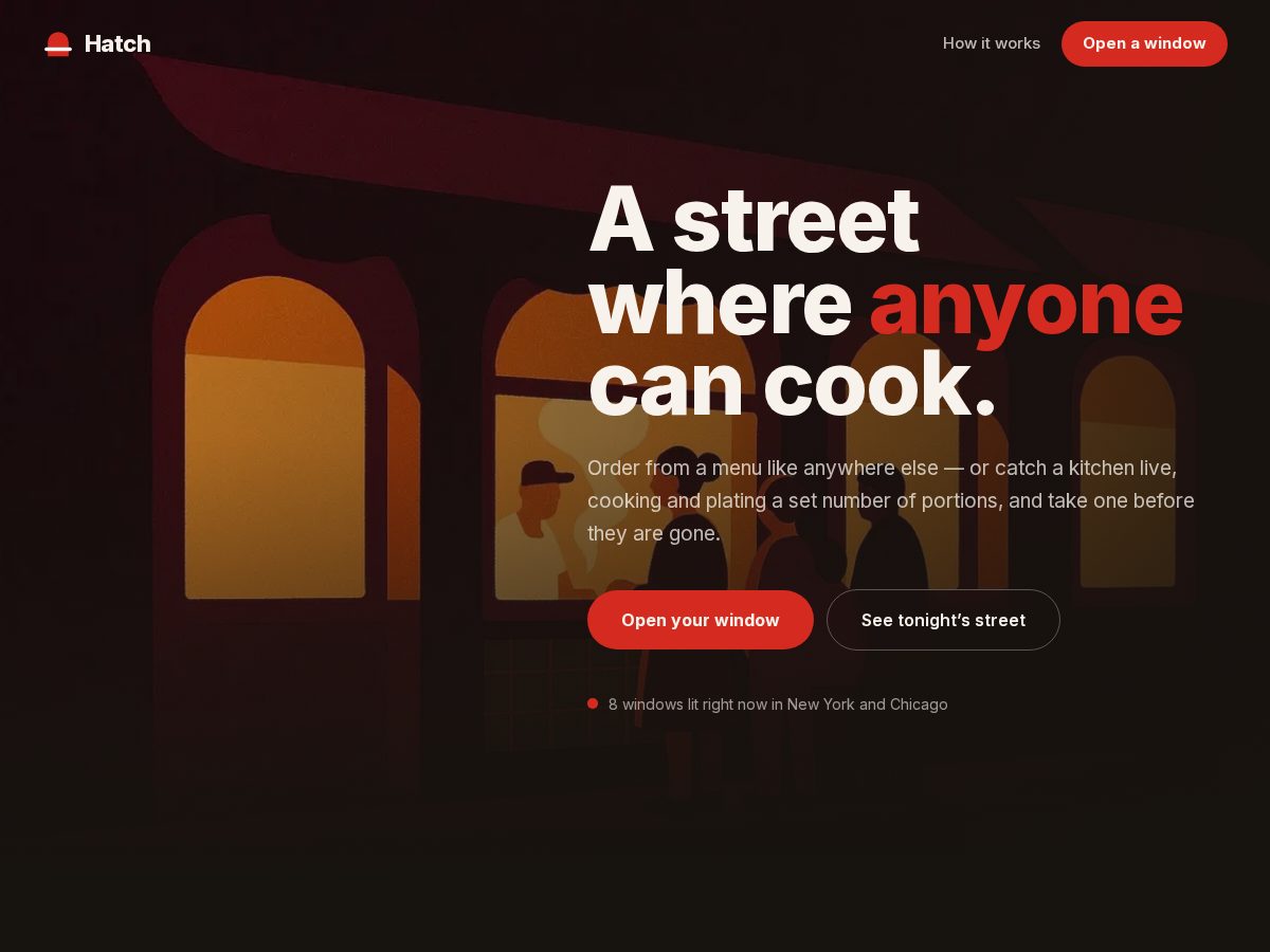 Landing-page snapshot of myhatch.app