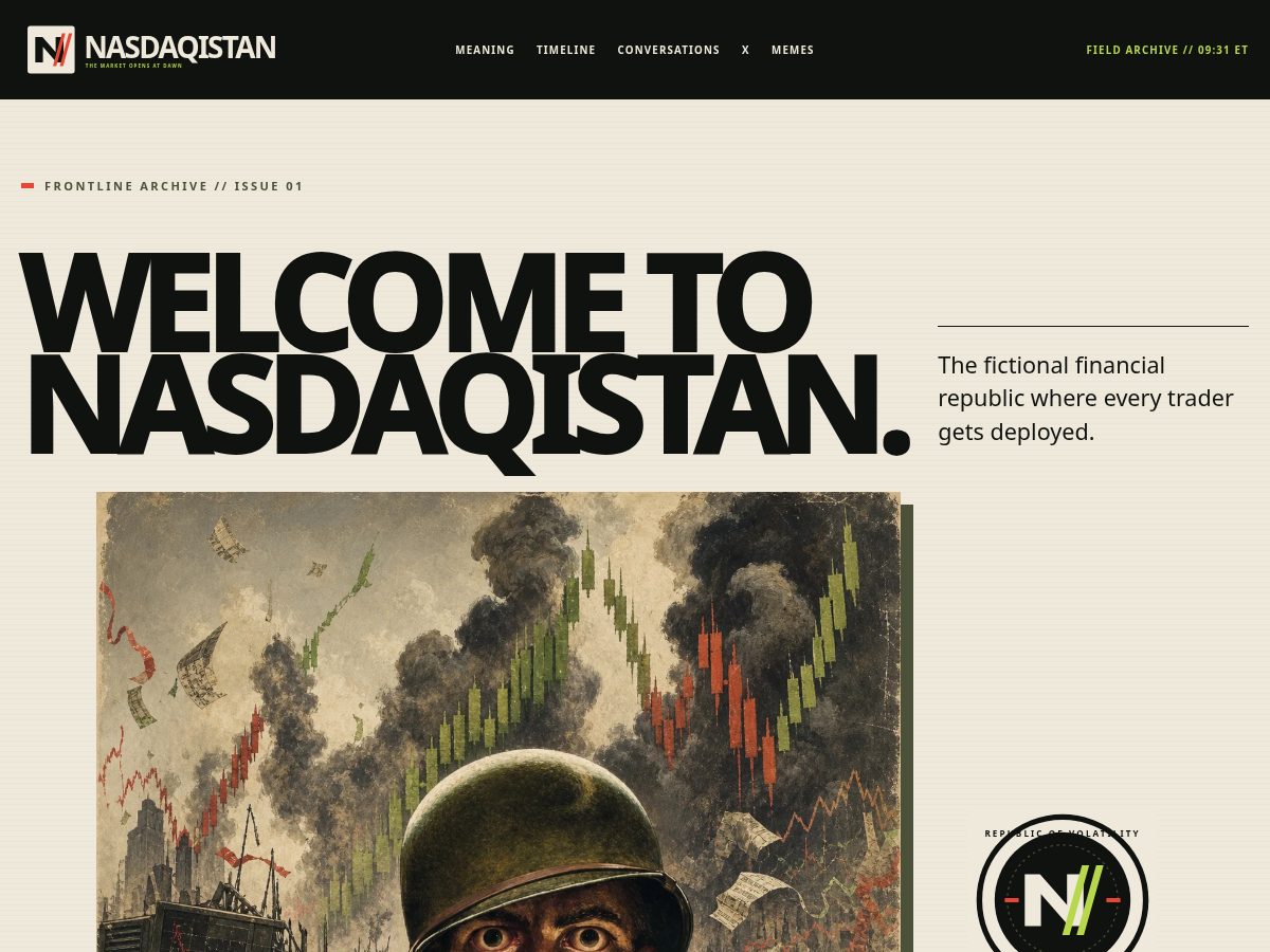 Landing-page snapshot of nasdaqistan.xyz