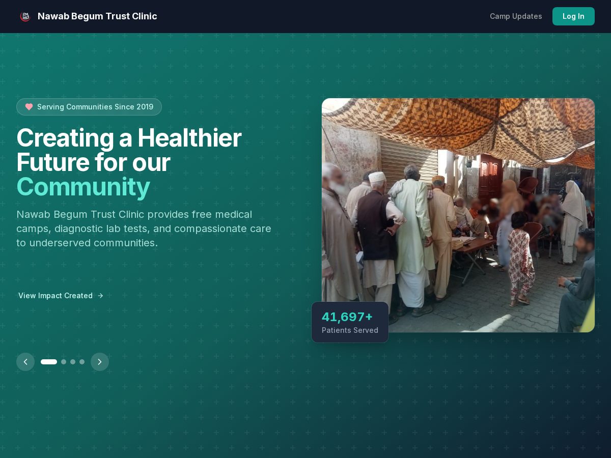 Landing-page snapshot of nawabbegumtrust.org