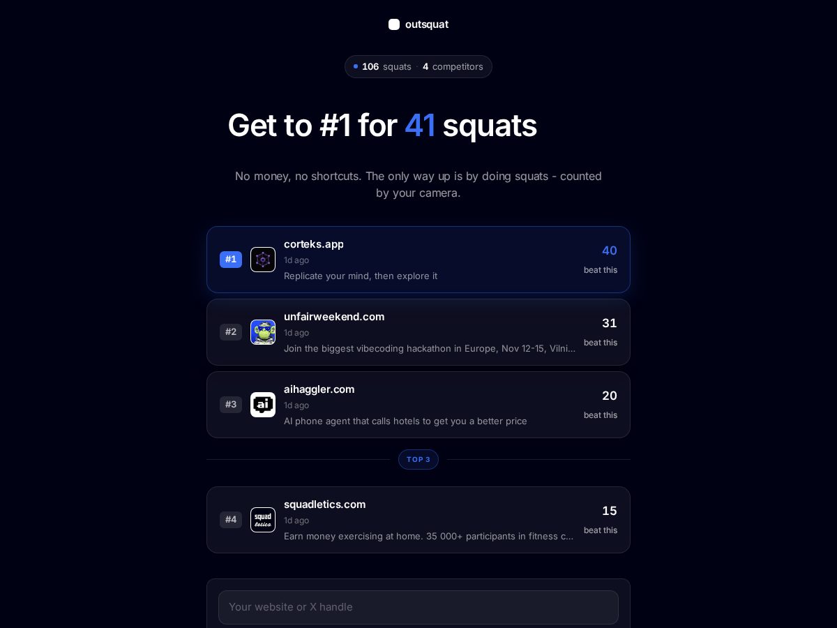 Landing-page snapshot of outsquat.lol