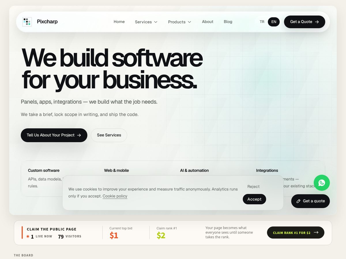 Landing-page snapshot of ownthis.page