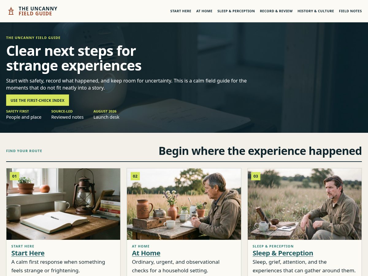 Landing-page snapshot of paranormalhelp.com