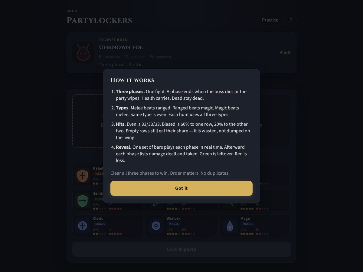 Landing-page snapshot of partylockers.com