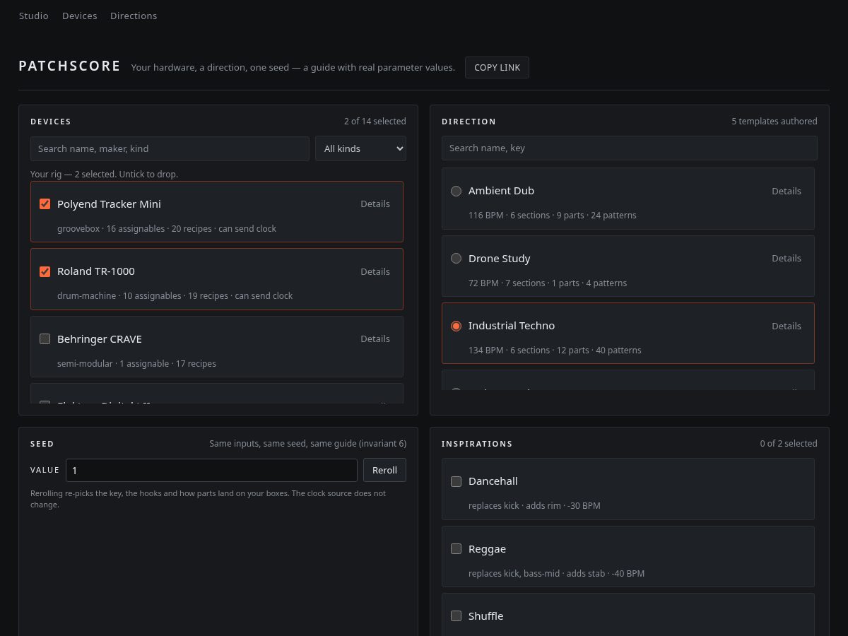 Landing-page snapshot of patchscore.app