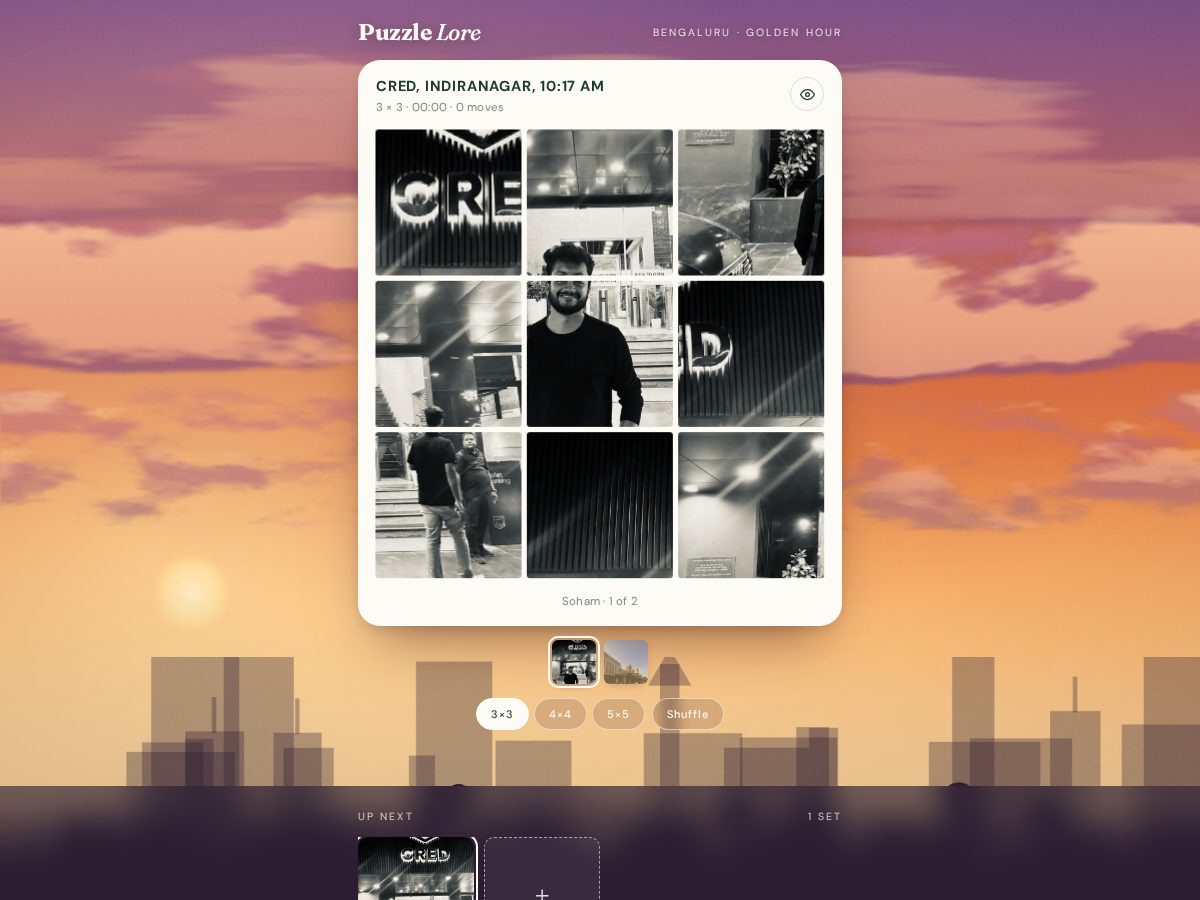 Landing-page snapshot of puzzlelore.xyz