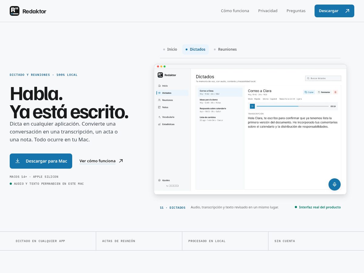 Landing-page snapshot of redaktor.app