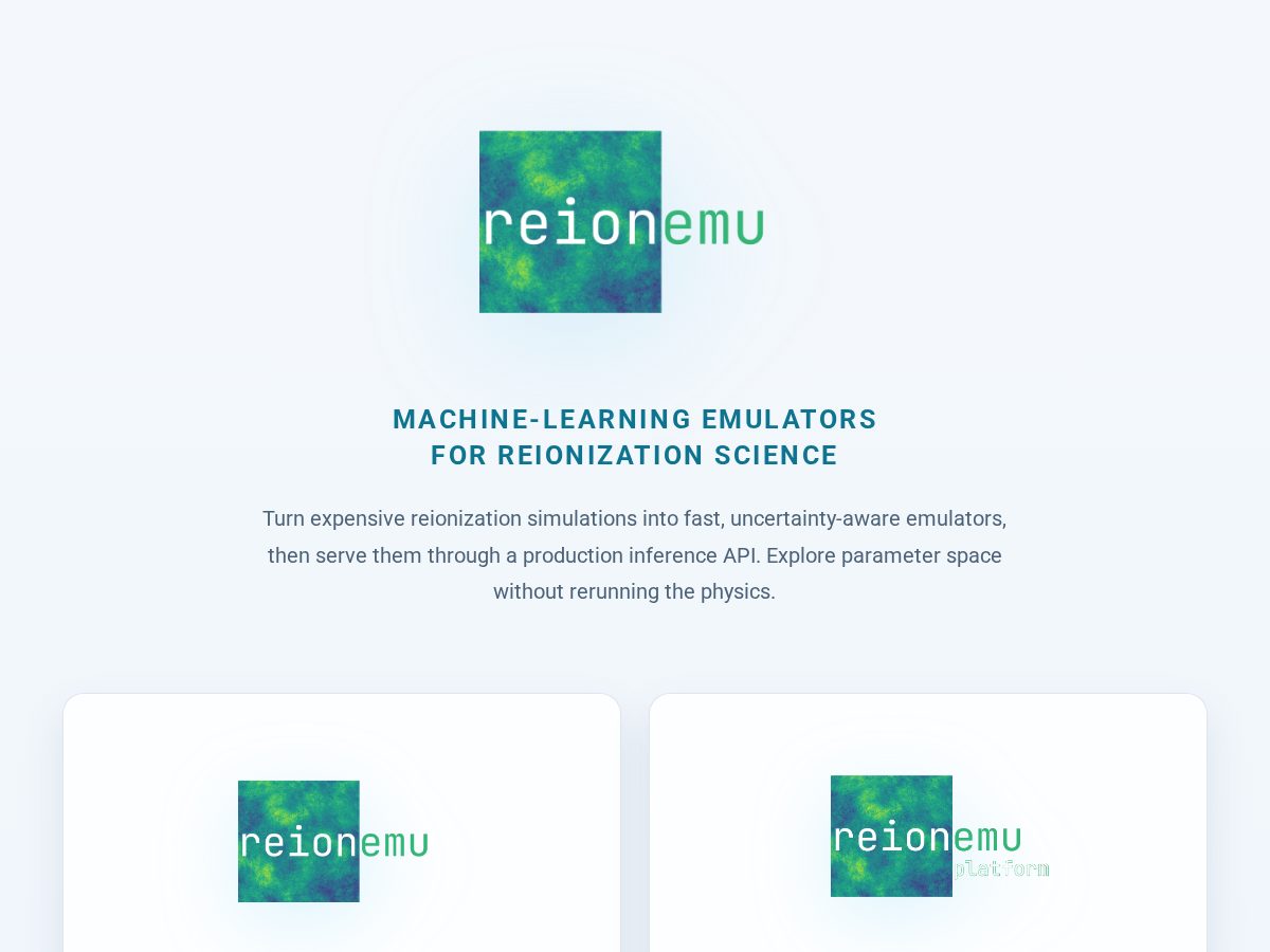 Landing-page snapshot of reionemu.org