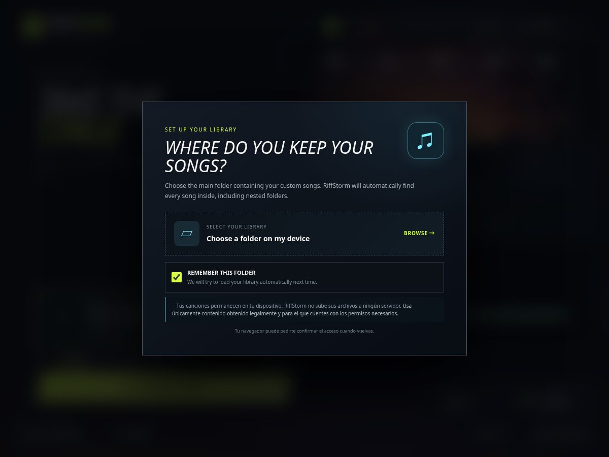 Landing-page snapshot of riffstorm.net
