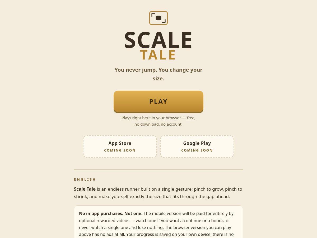 Landing-page snapshot of scaletale.app