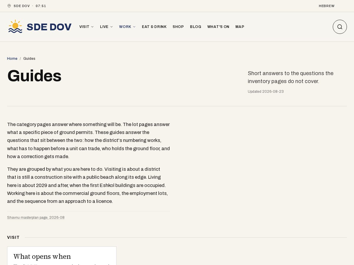 Landing-page snapshot of sdedov.guide