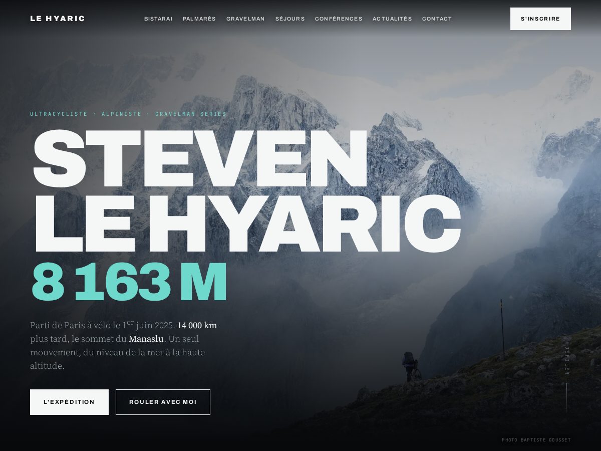 Landing-page snapshot of stevenlehyaric.com