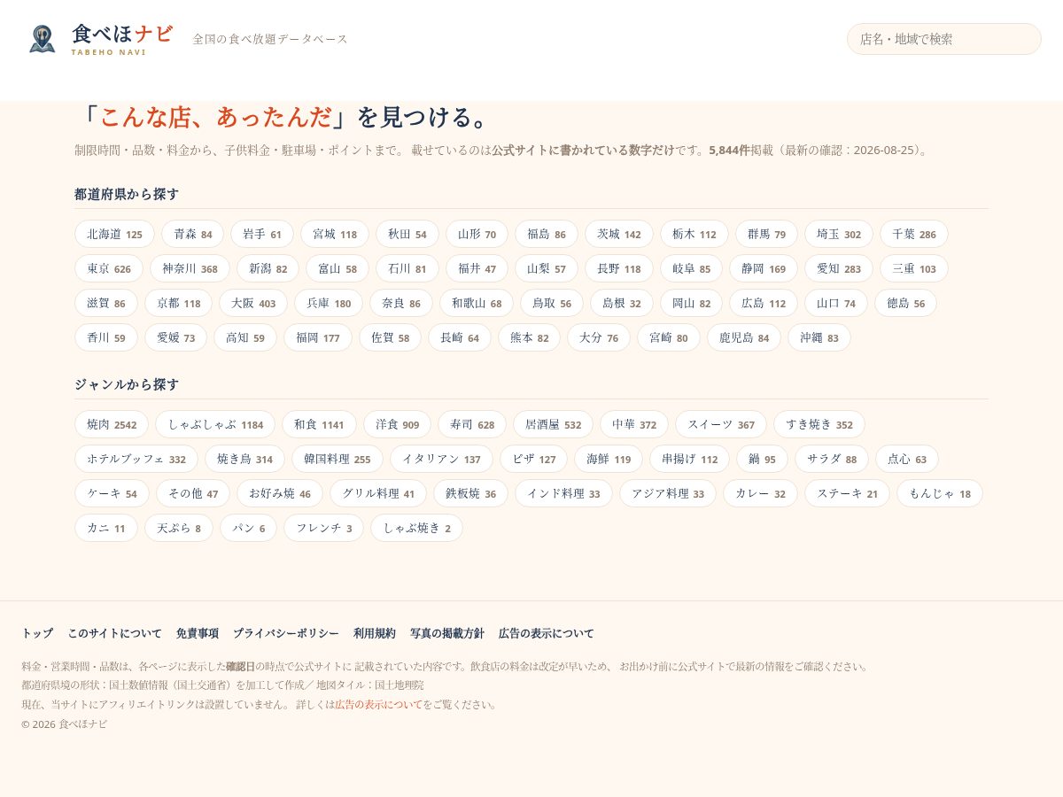 Landing-page snapshot of tabehoudainavi.com