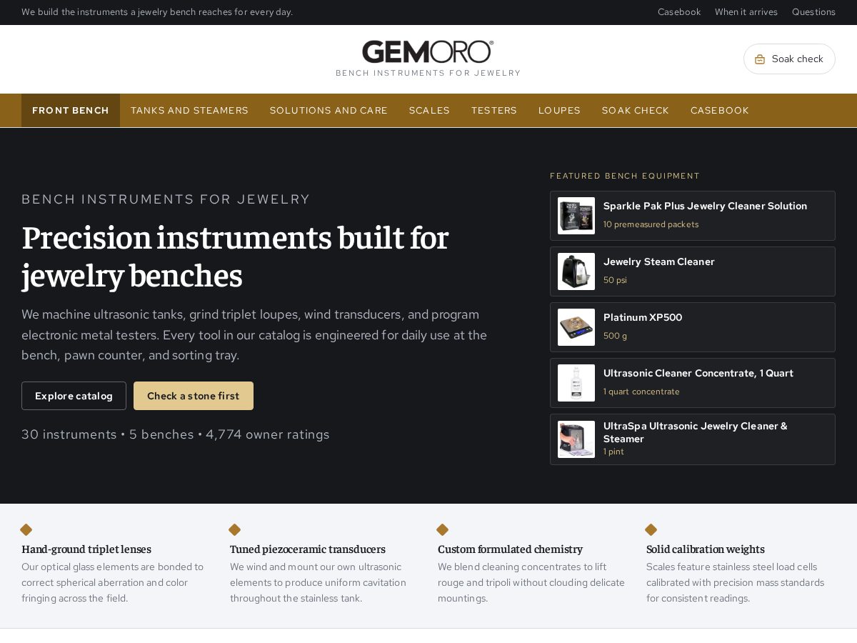 Landing-page snapshot of thegemoro.com