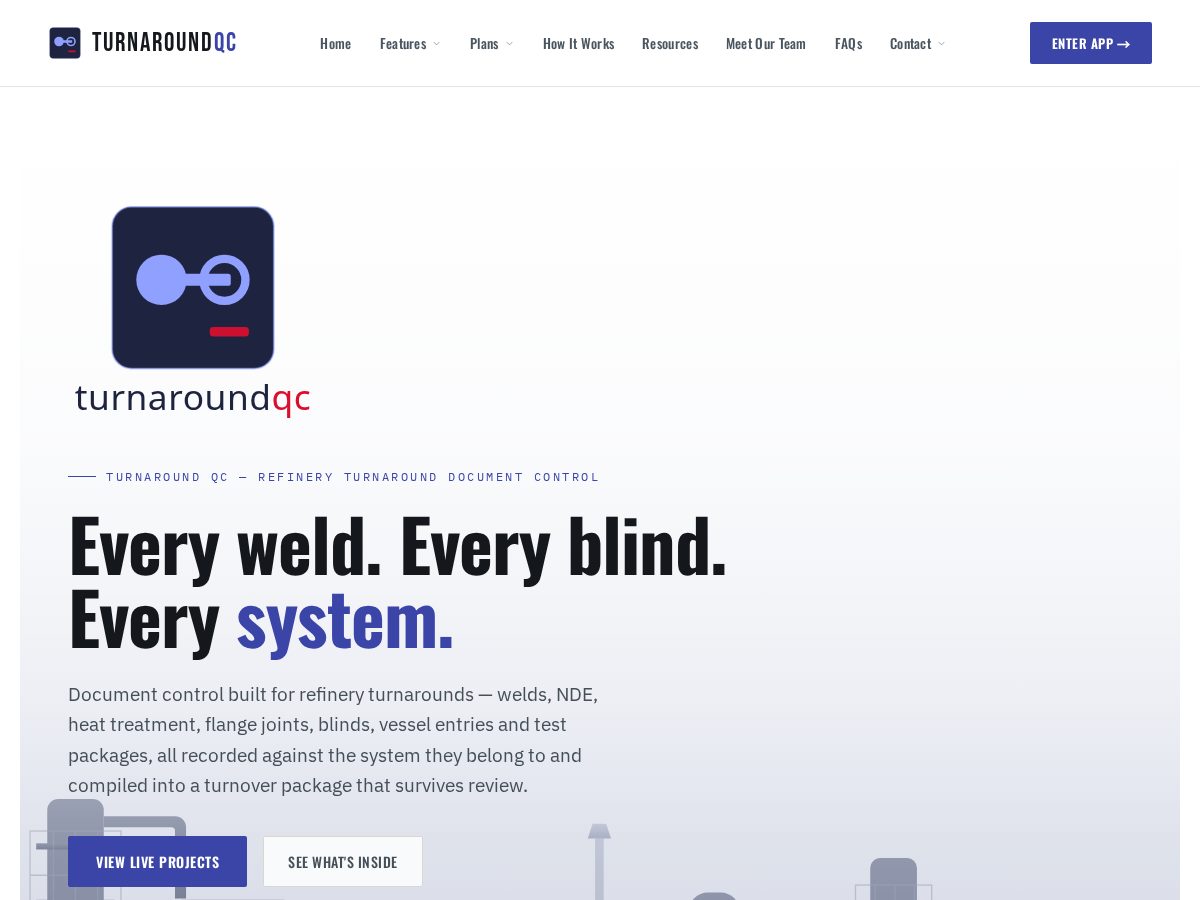 Landing-page snapshot of turnaroundqc.com