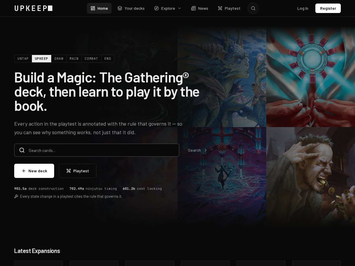 Landing-page snapshot of upkeepmagic.com