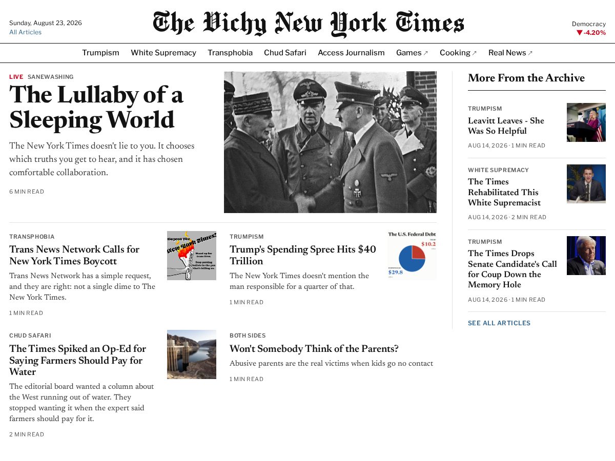 Landing-page snapshot of vichynytimes.com