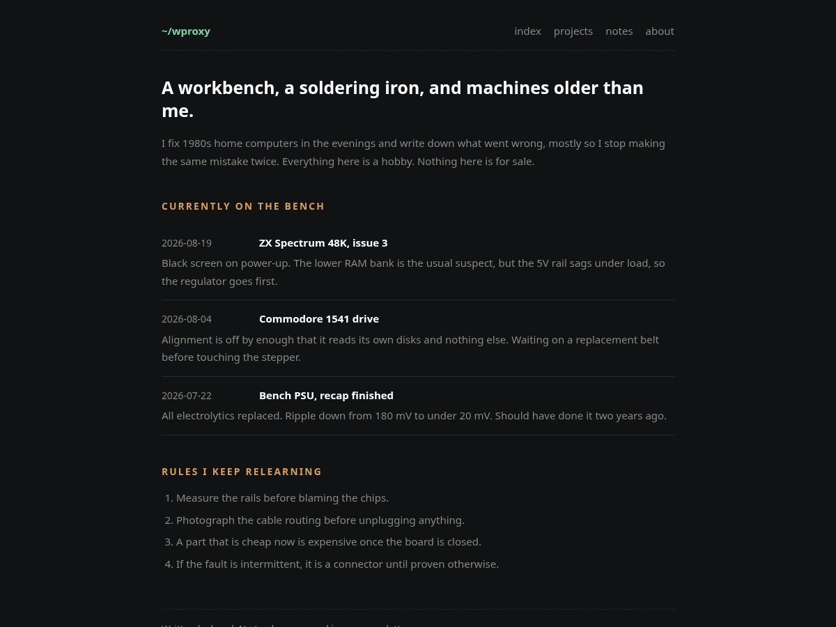 Landing-page snapshot of wproxy.lol