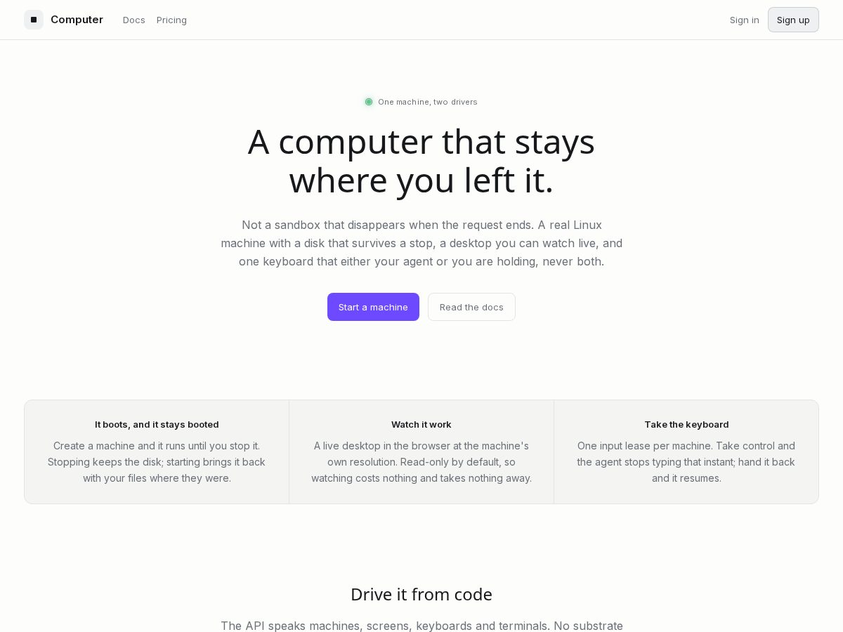 Landing-page snapshot of yyzcompute.com