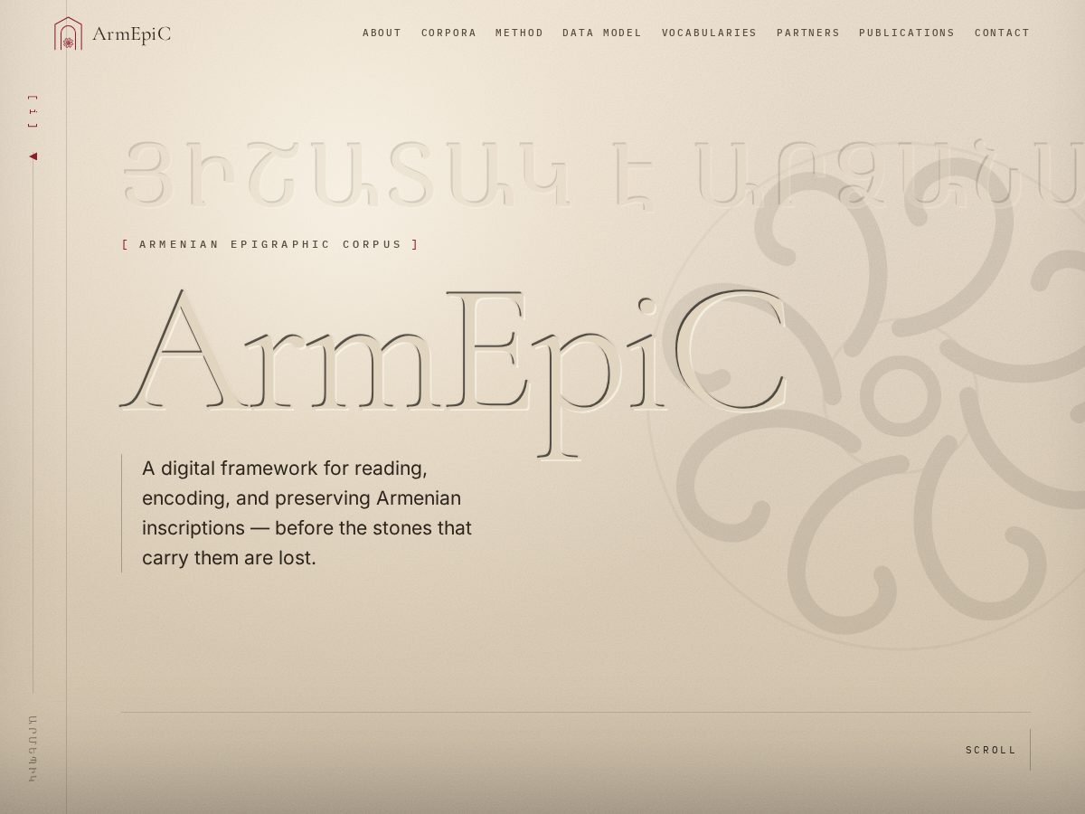 Landing-page snapshot of armepic.com