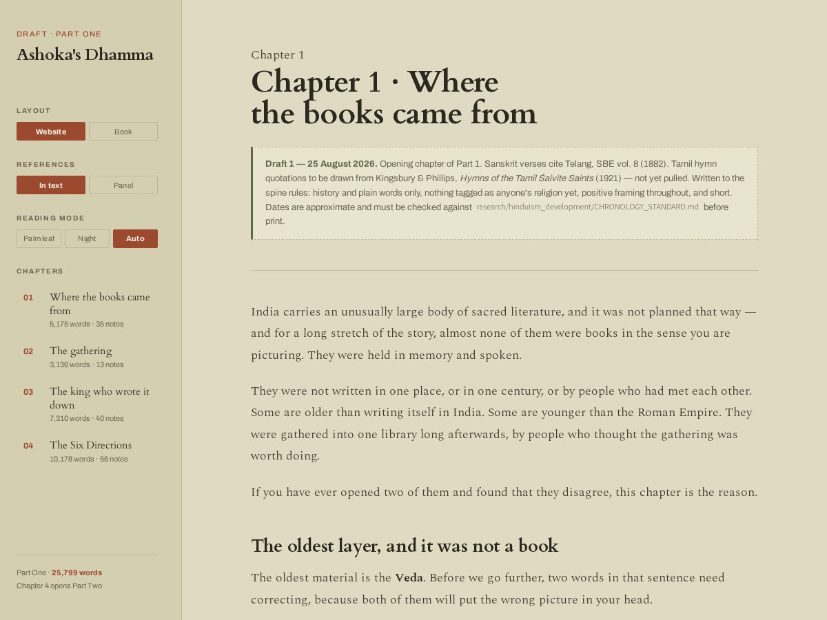 Landing-page snapshot of ashokadhamma.org