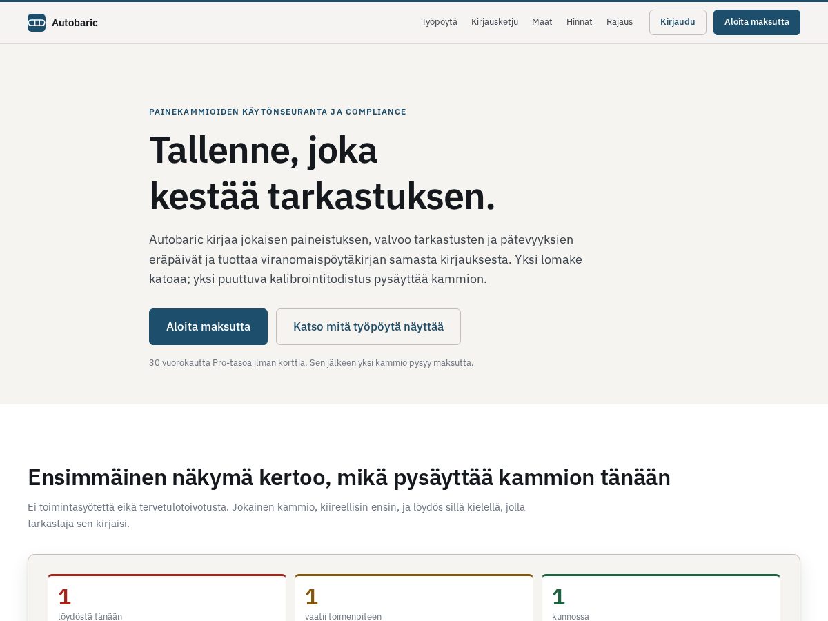 Landing-page snapshot of autobaric.com