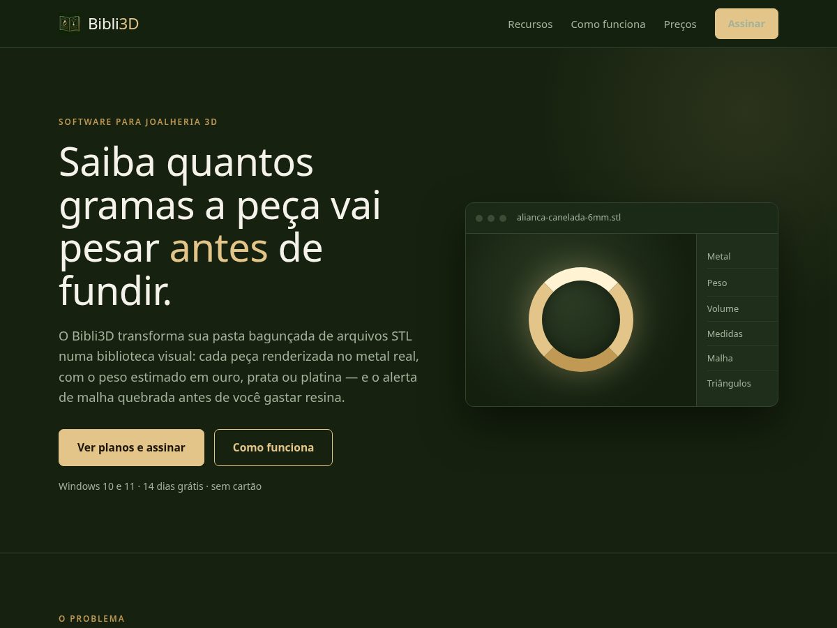 Landing-page snapshot of bibli3d.com
