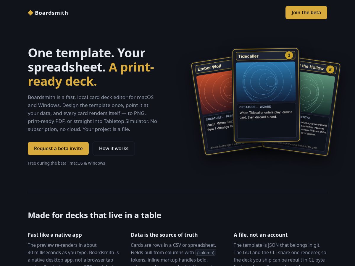 Landing-page snapshot of boardsmithapp.com