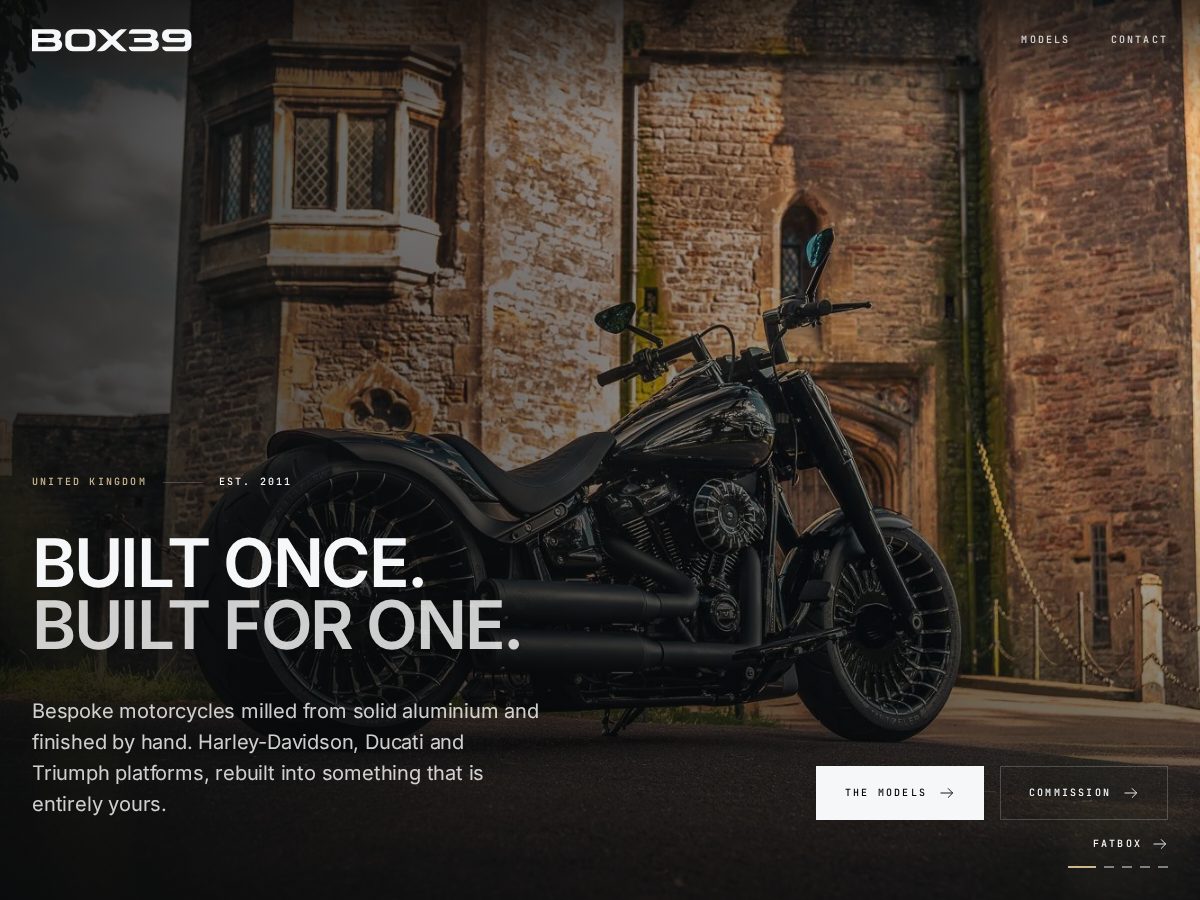 Landing-page snapshot of box39uk.com