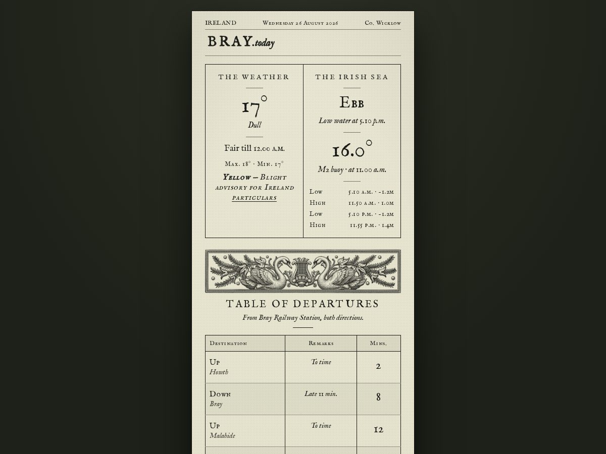 Landing-page snapshot of bray.day