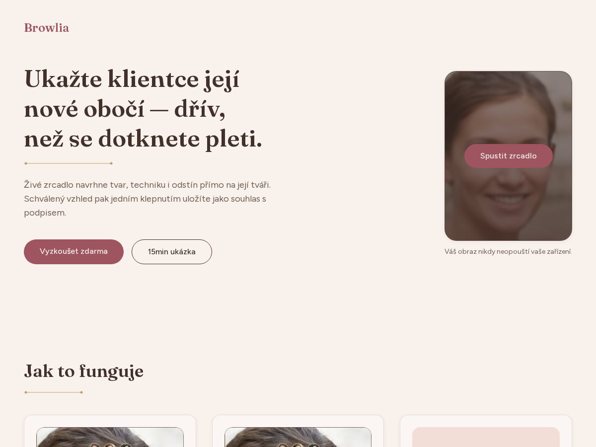 Landing-page snapshot of browlia.fit