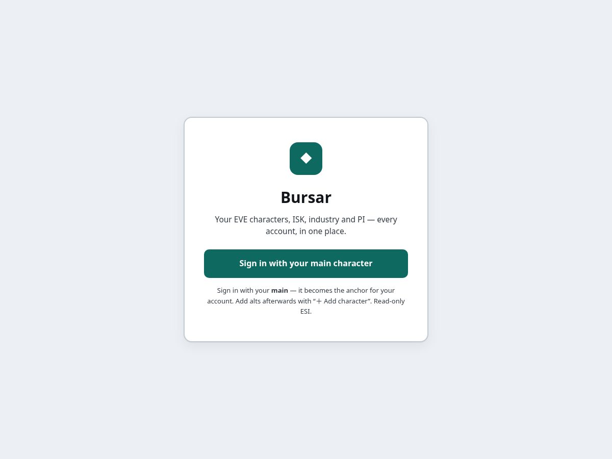 Landing-page snapshot of bursar.space