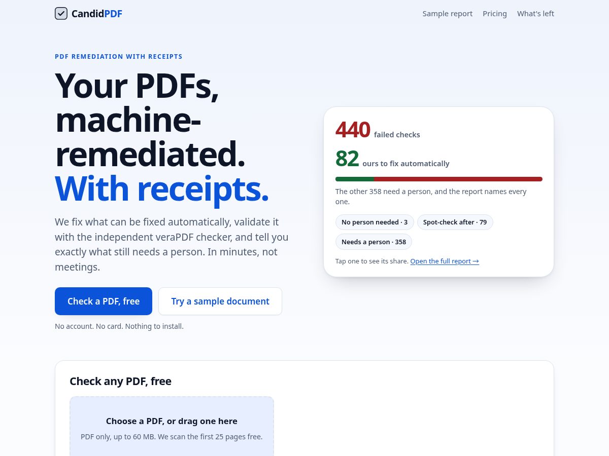 Landing-page snapshot of candidpdf.com