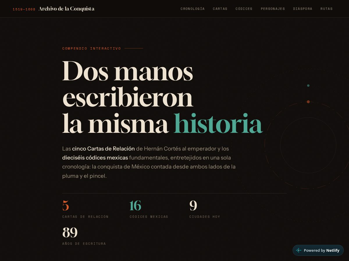 Landing-page snapshot of cartasderelacion.com