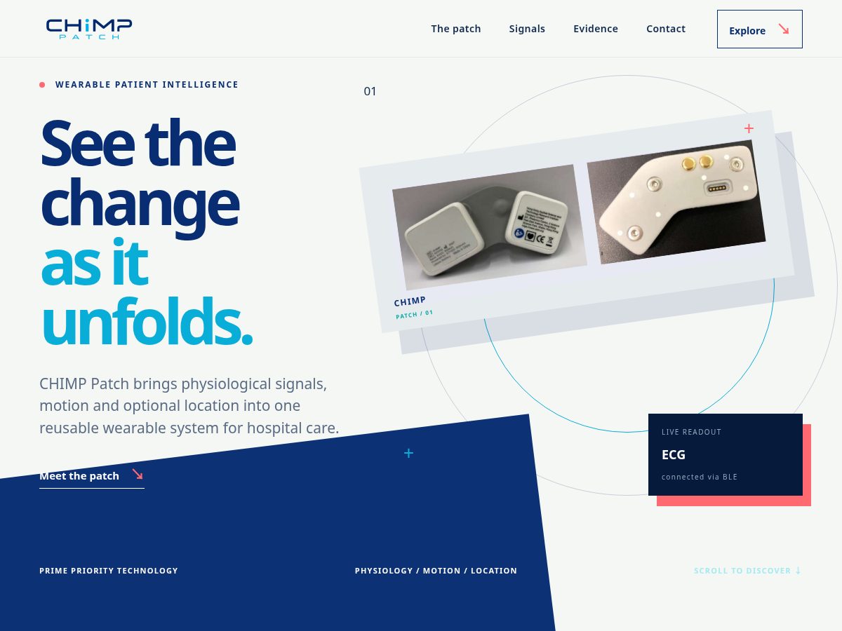 Landing-page snapshot of chimppatch.com