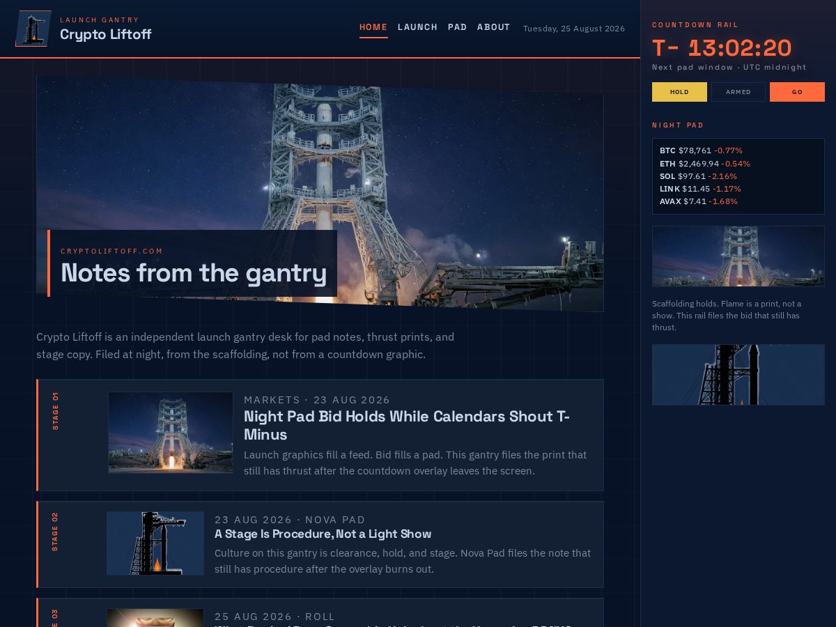 Landing-page snapshot of cryptoliftoff.com