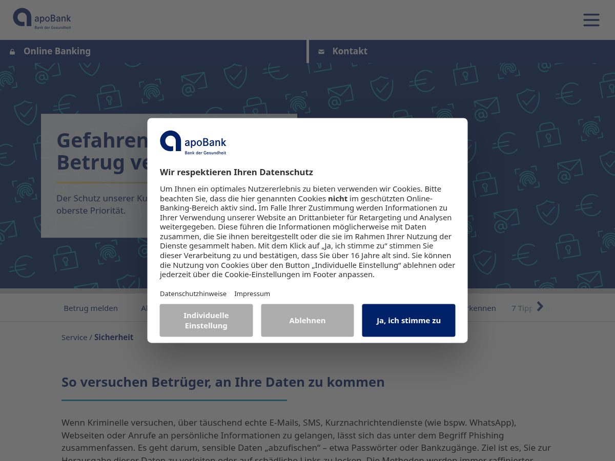 Landing-page snapshot of datensichersec.online
