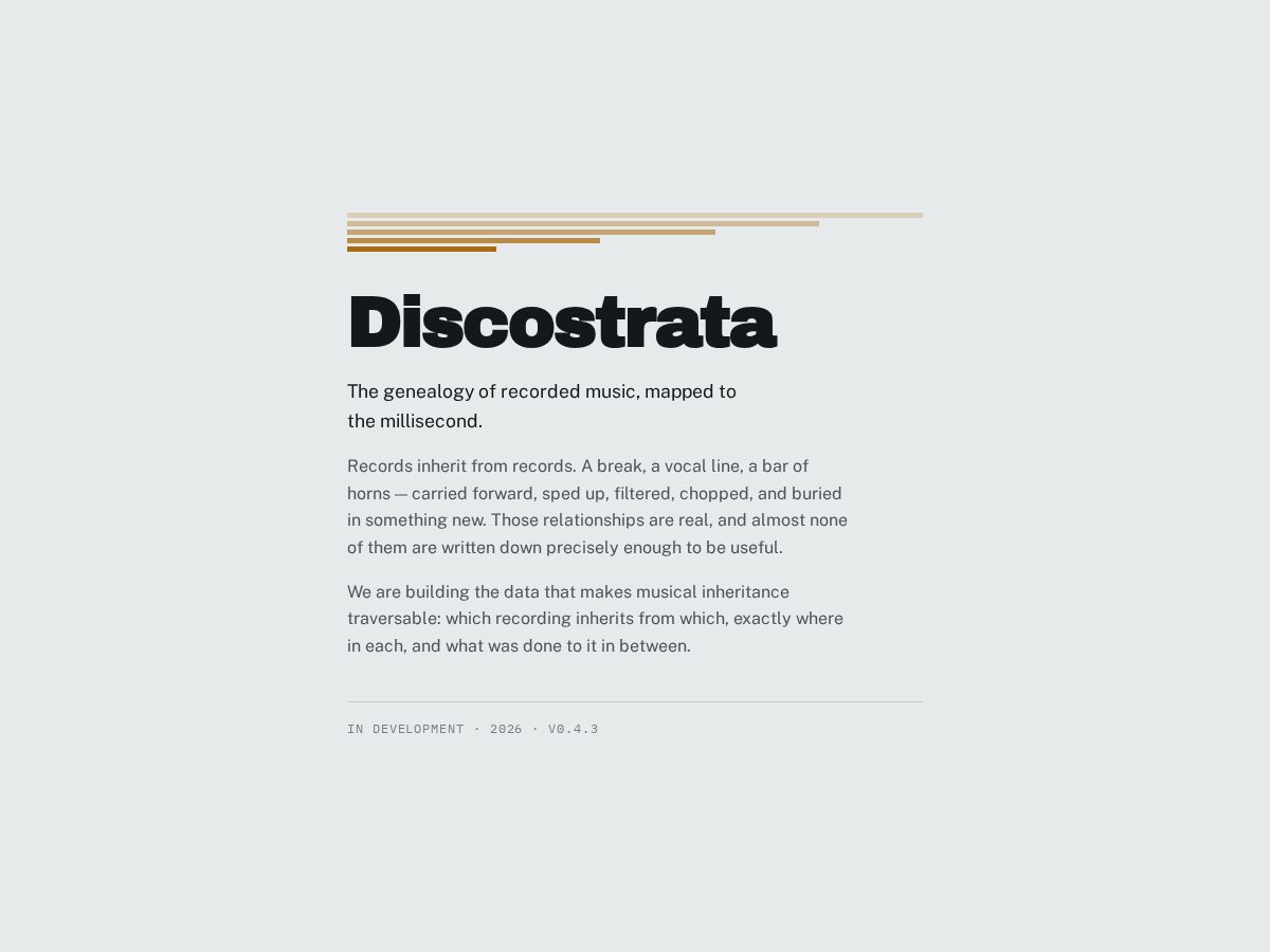 Landing-page snapshot of discostrata.com