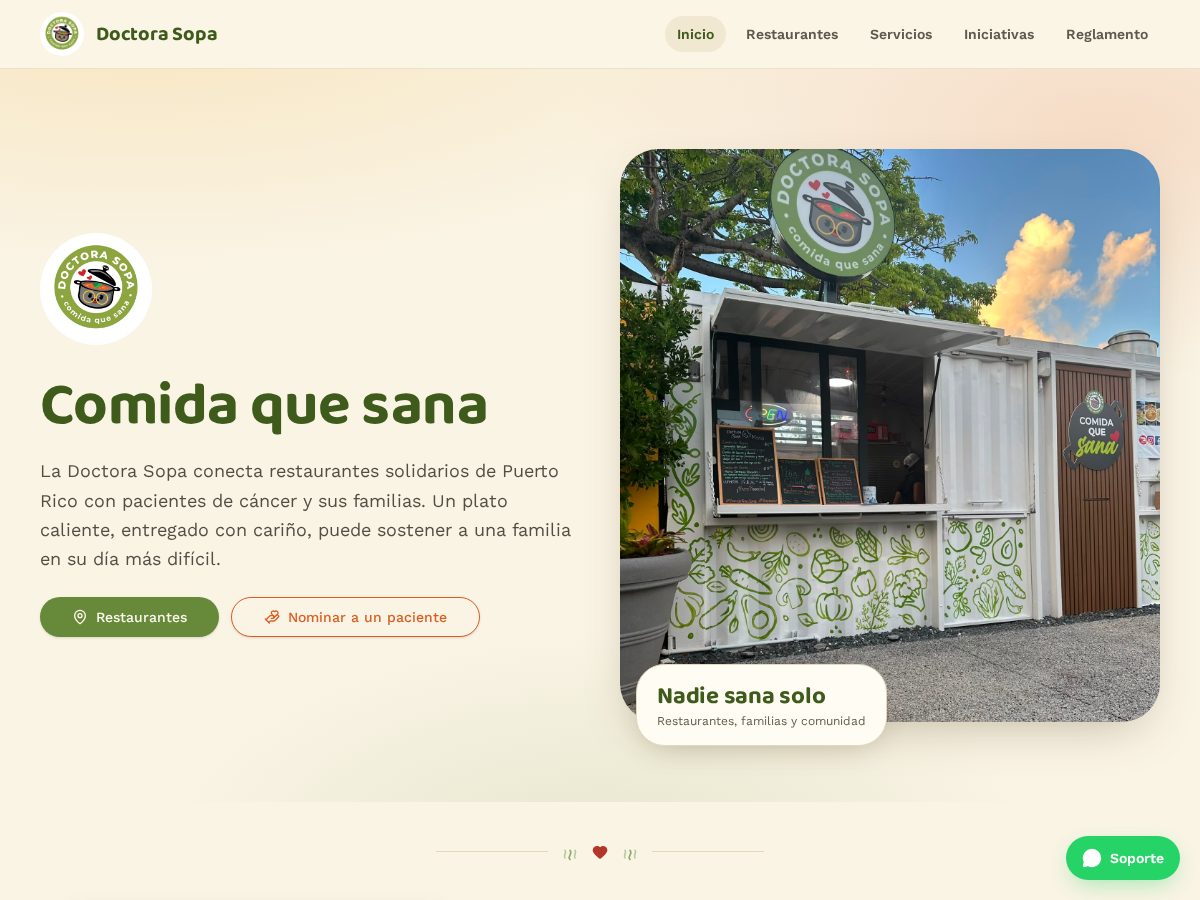Landing-page snapshot of doctorasopa.com