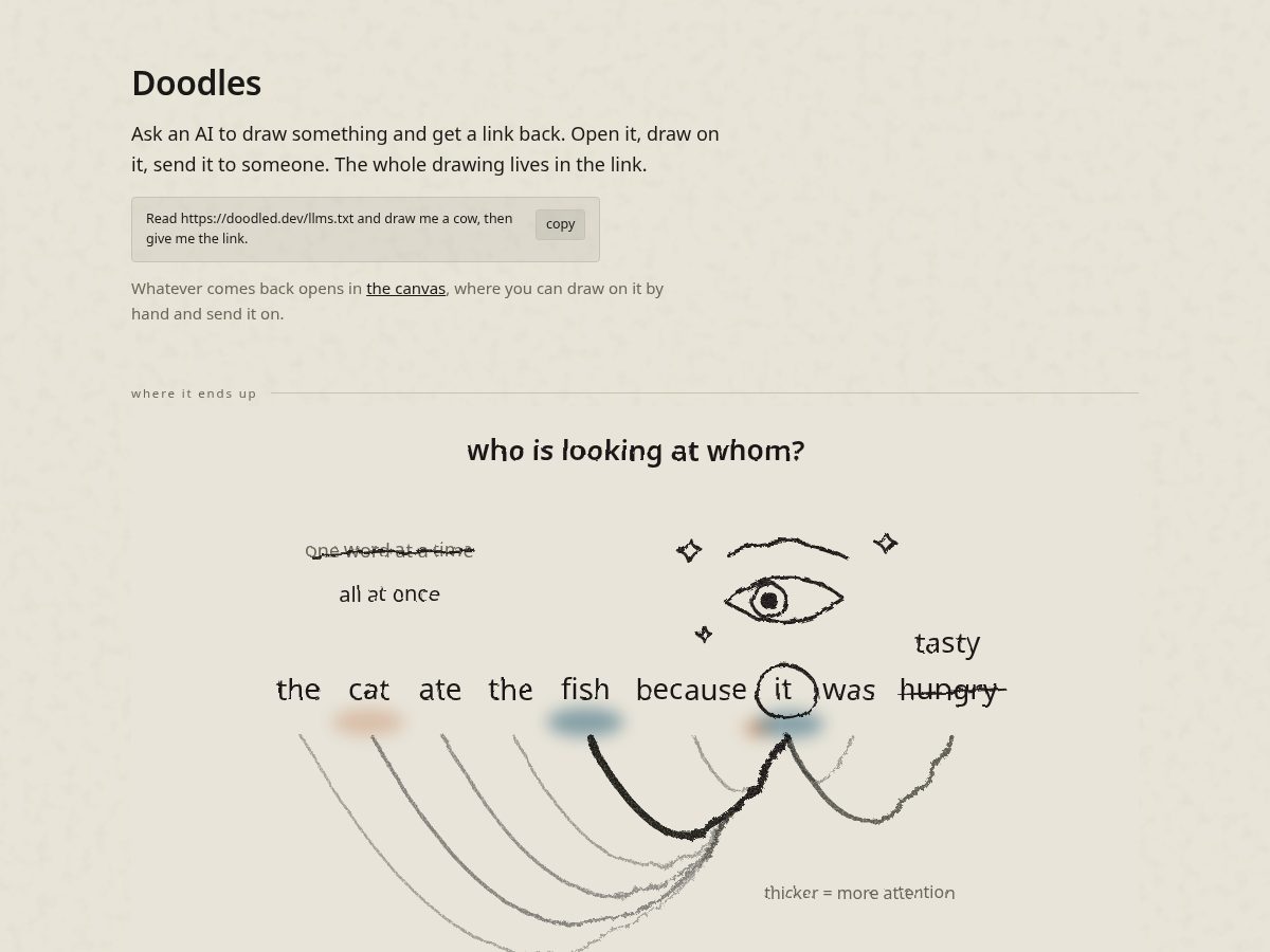 Landing-page snapshot of doodled.dev