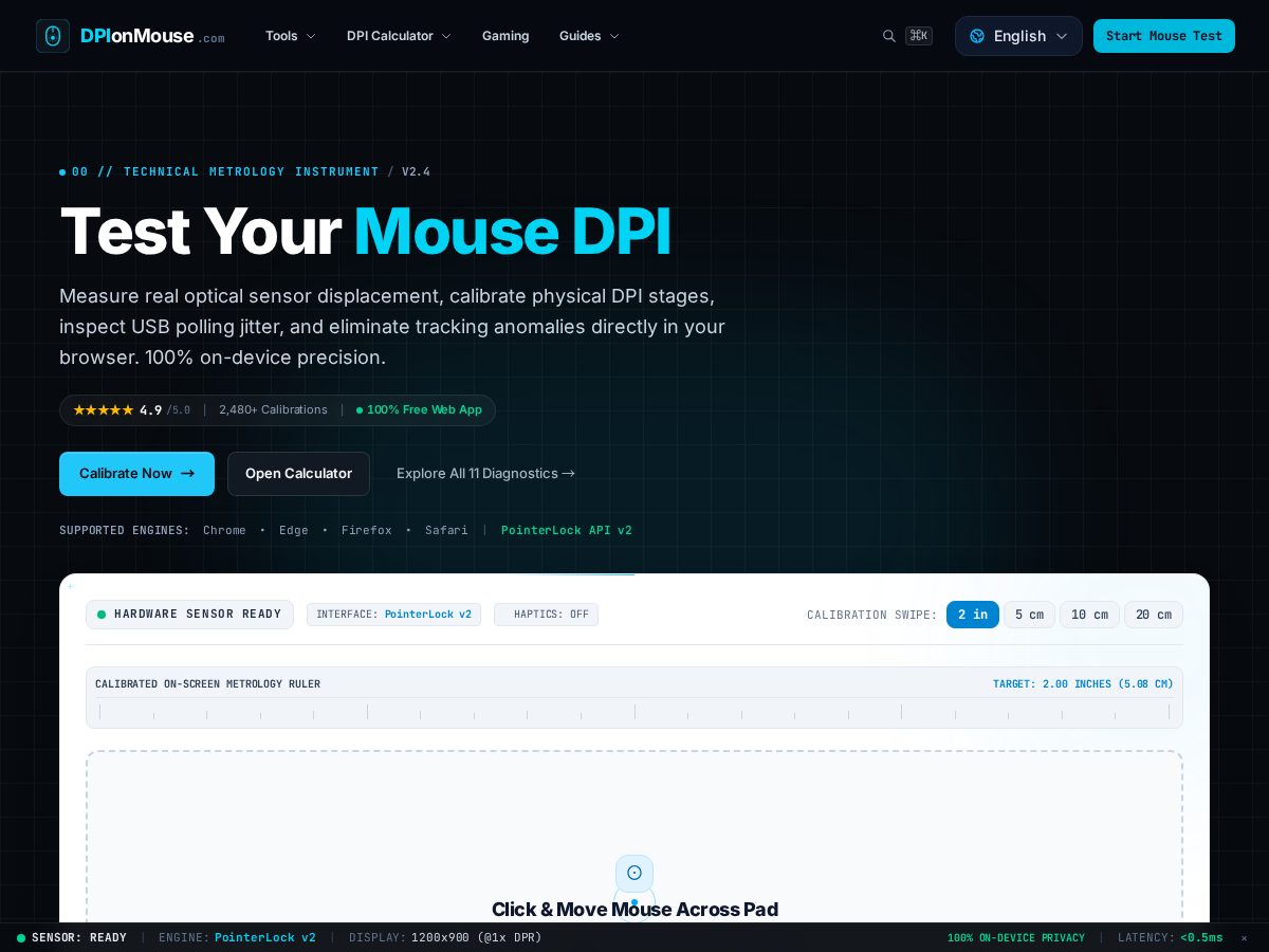 Landing-page snapshot of dpionmouse.com
