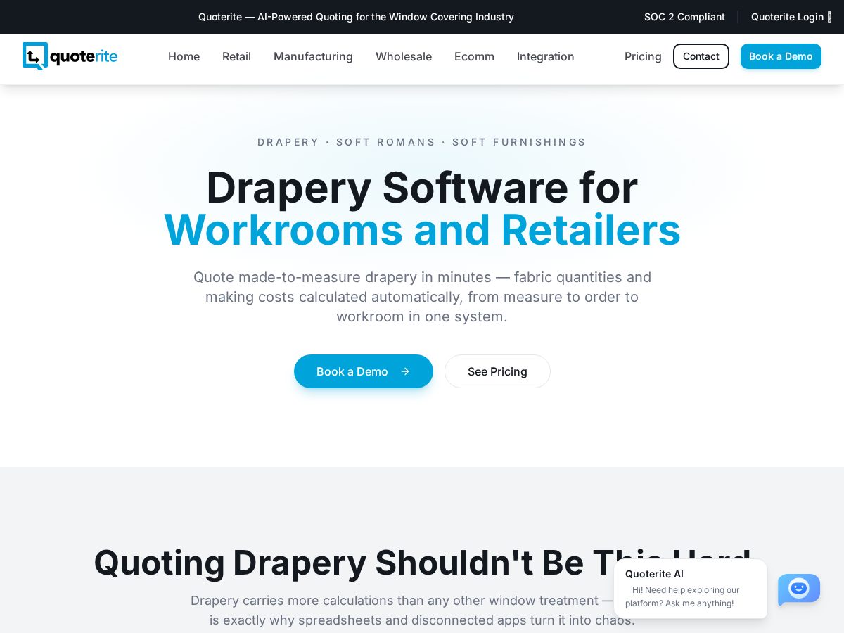 Landing-page snapshot of draperysoftware.net