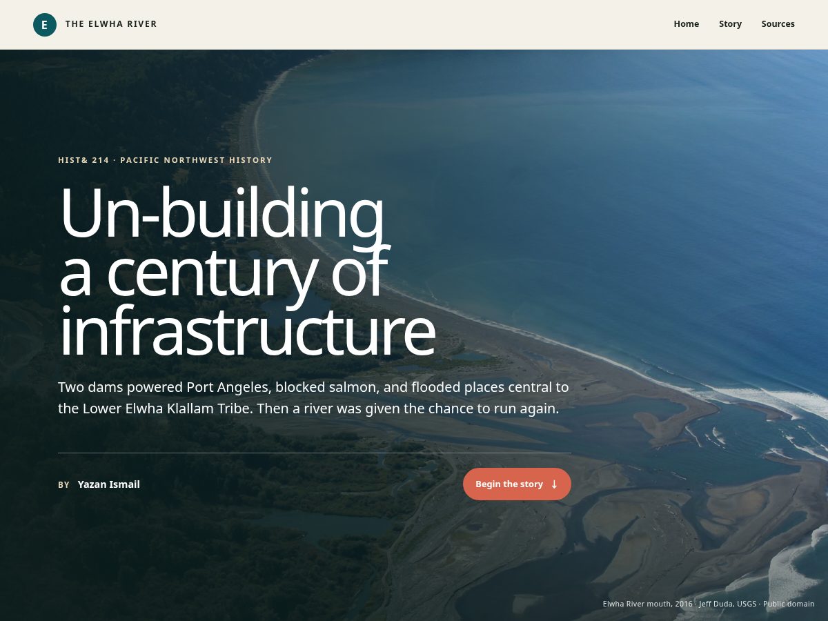 Landing-page snapshot of elwhariverproject.com