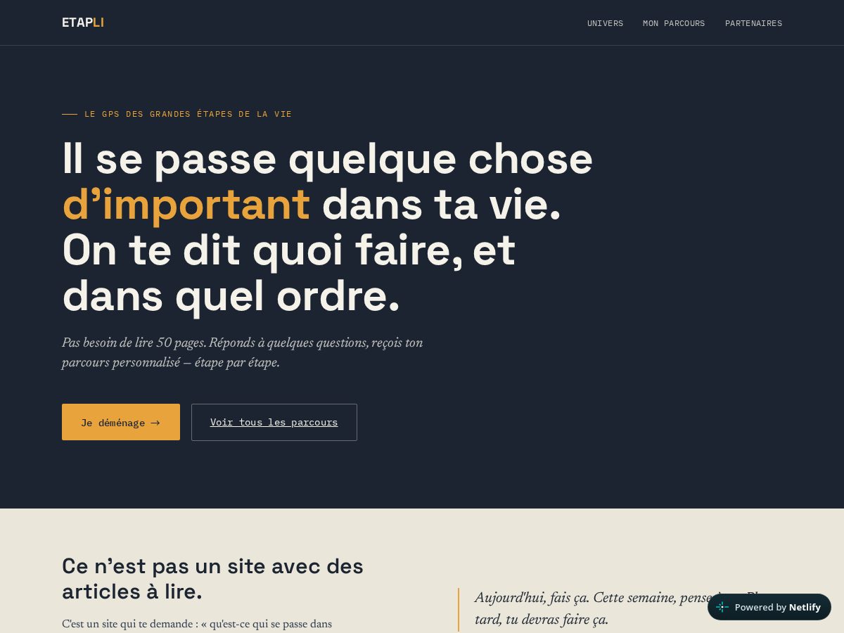 Landing-page snapshot of etapli.com