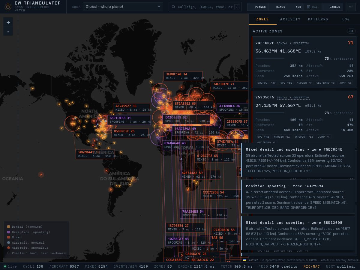Landing-page snapshot of ew-triangulator.com