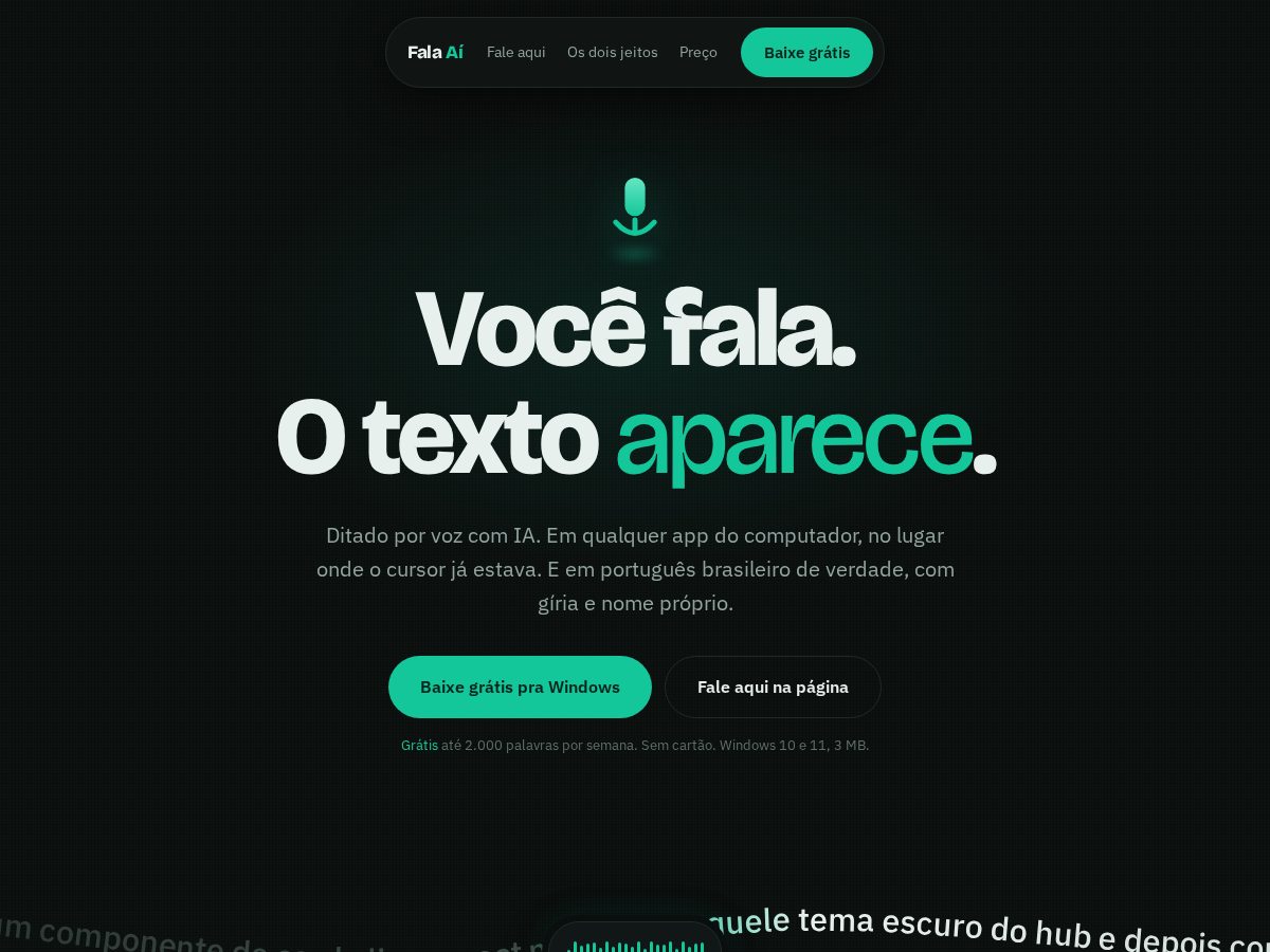 Landing-page snapshot of falaai.tech