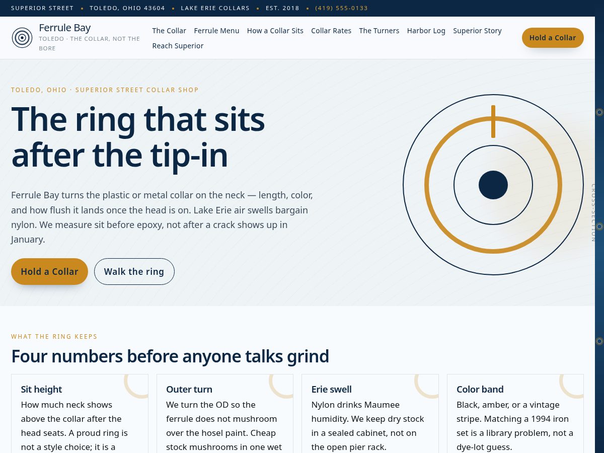 Landing-page snapshot of ferrulebay.store