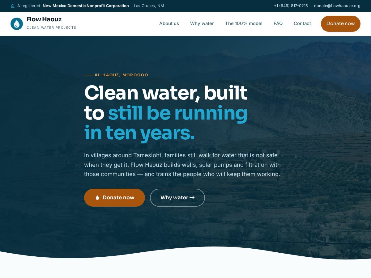Landing-page snapshot of flowhaouz.net