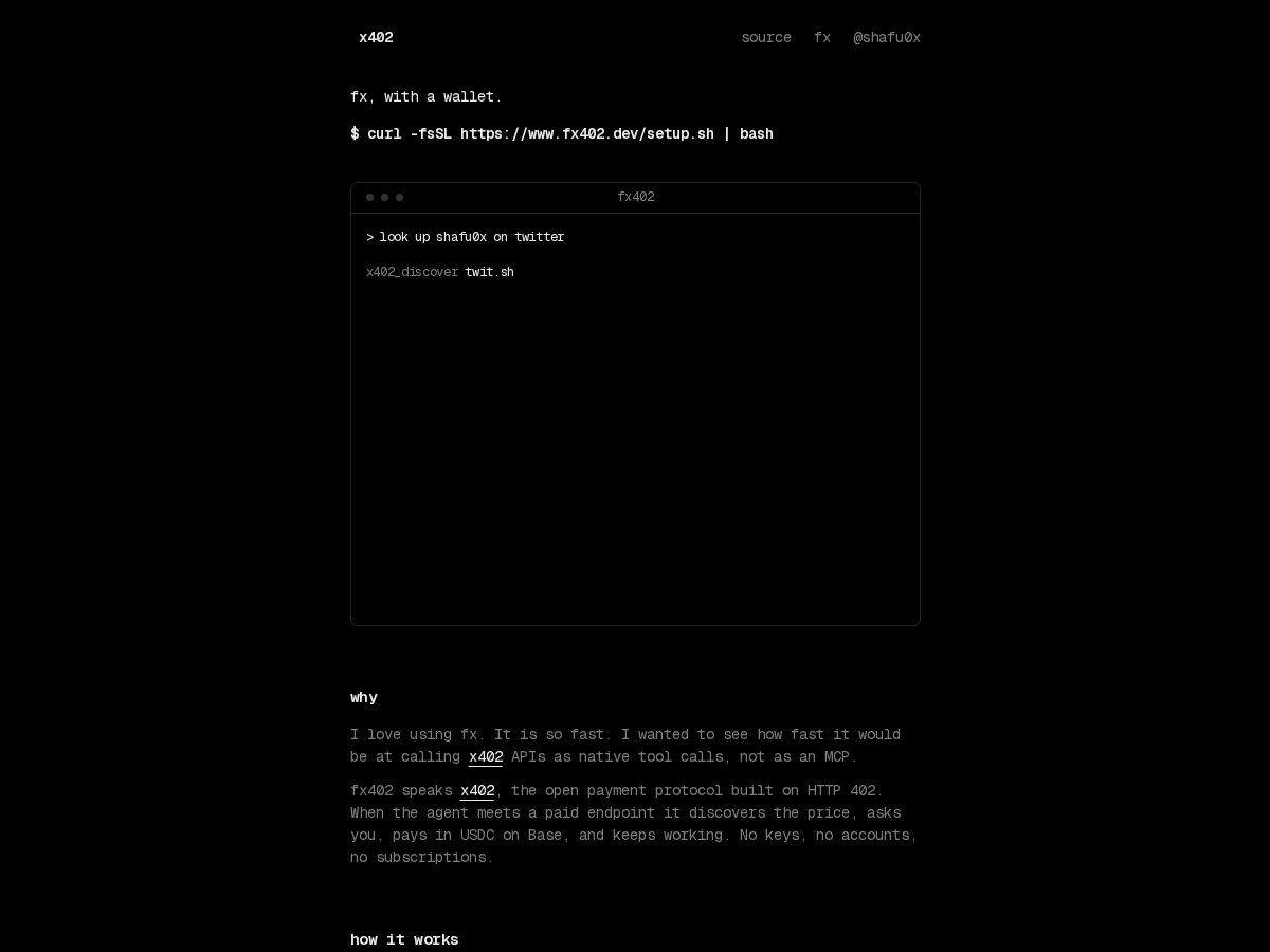 Landing-page snapshot of fx402.dev