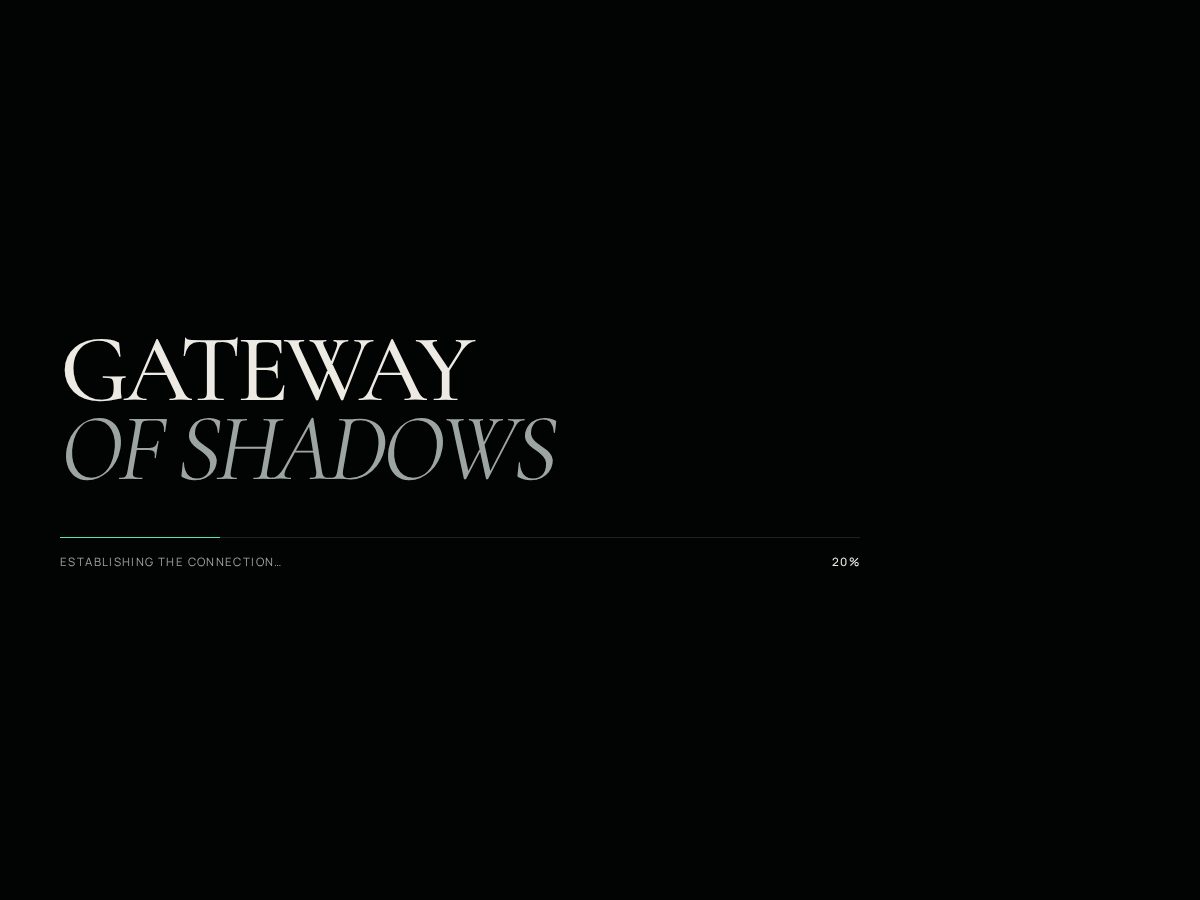 Landing-page snapshot of gatewayofshadows.com