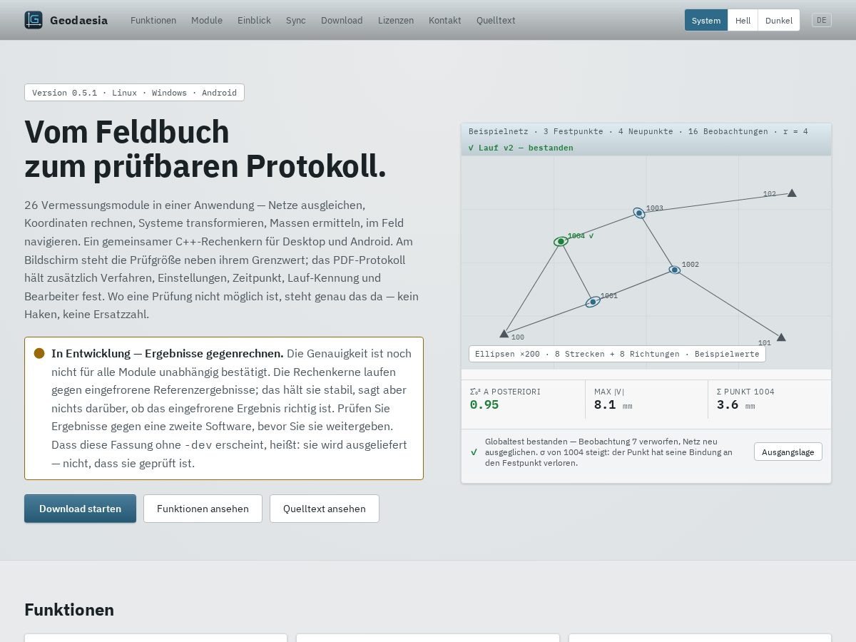 Landing-page snapshot of geodaesia.org
